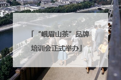 “峨眉山茶”品牌培训会正式举办